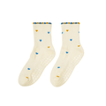 Grip socks til pilates med hjerte mønster og anti-slip sål