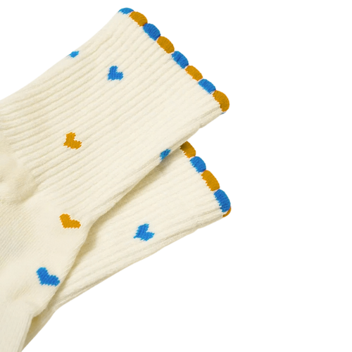 Grip socks med små hjerter – skridsikre pilates sokker